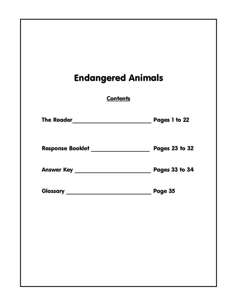 Endangered Animals - DaviesandJohnson